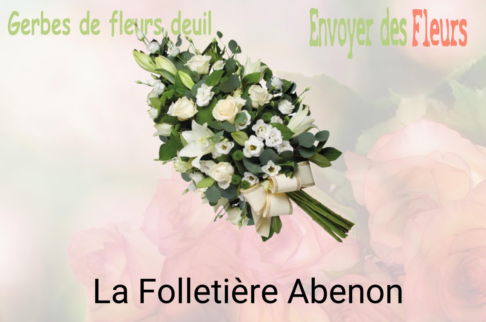 Gerbe de fleurs de deuil livrée à La Folletière-Abenon